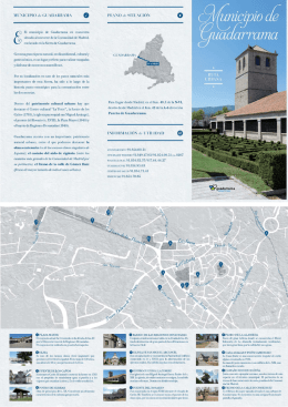 Folleto mapa urbano - Oficina de Turismo de Guadarrama