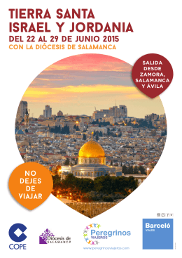 tierra santa israel y jordania - Página web de Barceló Peregrinaciones
