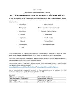 xii cülüquiü internaeiünal de antrüfülüeía de la muerte