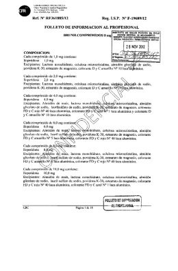 Brunil comprimidos 8 mg