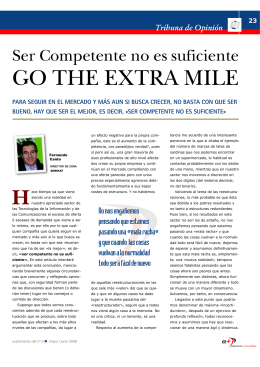 GO THE EXTRA MILE - Revista DINTEL Alta Dirección