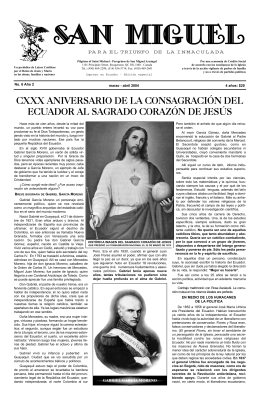 cxxx aniversario de la consagración del ecuador al sagrado corazón