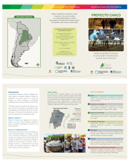 Folleto Proyecto Chaco - Secretaría de Ambiente y Desarrollo