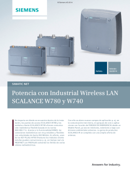 Potencia con Industrial Wireless LAN SCALANCE W780 y