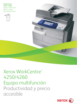 Xerox WorkCentre® 4250/4260 Equipo multifunción Productividad y
