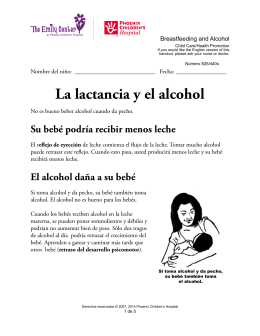 La lactancia y el alcohol - Phoenix Children`s Hospital