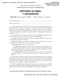 HISTORIA GLOBAL Y GEOGRAFÍA Miércoles