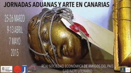 Folleto Jornadas Aduanas y Arte en Canarias