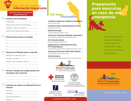 Preparación para mascotas en caso de una