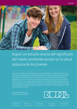 Kupol: un estudio acerca del significado del medio ambiente escolar