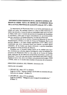 simancas sobre venta de bienes de patrimonio real
