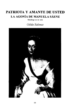 PATRIOTA Y AMANTE DE USTED LA AGONÍA DE MANUELA SÁENZ