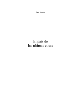 El país de las últimas cosas