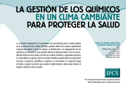 Gestión de los químicos en un clima cambiante para proteger la salud