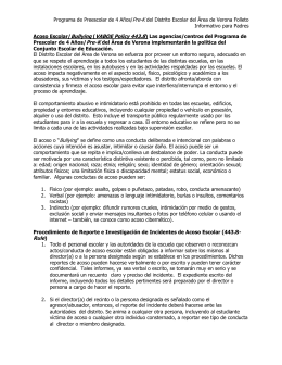 Programa de Preescolar de 4 Años/Pre