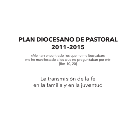 plan diocesano de pastoral 2011-2015