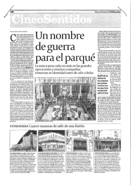 Un nombre de guerra para el parqué