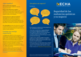 Seguridad de las sustancias químicas y su negocio - ECHA