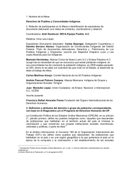 Pueblos y Comunidades Indígenas
