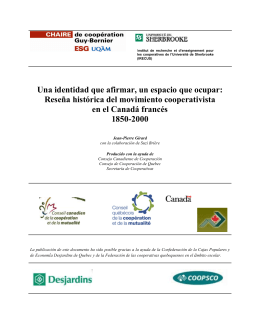 Una identidad que afirmar, un espacio que ocupar: Reseña histórica