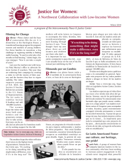 Justice for Women: - Intercommunity Peace & Justice Center