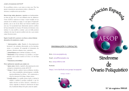 folleto nuevo aesop - asociacion española sindrome de ovarios