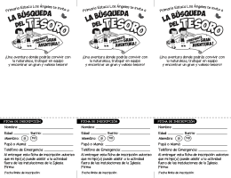 Primaria Estaca Los Ángeles te invita a Nombre: Edad: Barrio: Papá