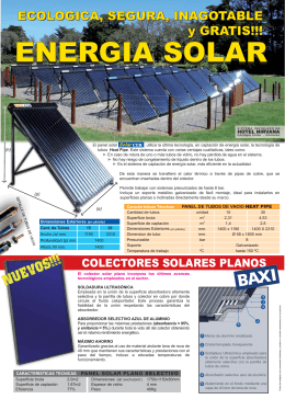 Folleto colector solar - CIR | Acondicionamiento Térmico