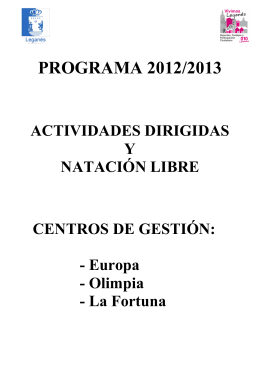 FOLLETO DE ACTIVIDADES 12-13