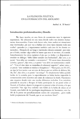 la filosofía política en la formación del abogado