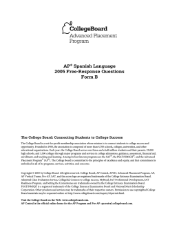 AP 2005 spanish language form b free-response