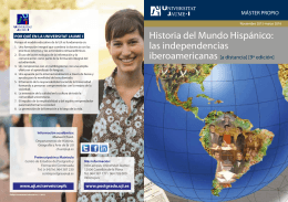 Historia del Mundo Hispánico - Universitat Jaume I de Castelló