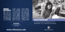 Descargar Folleto - Centro Universitario Villanueva