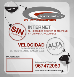 Folleto Servicios Internet y TelefoníaFolleto publicitario con las