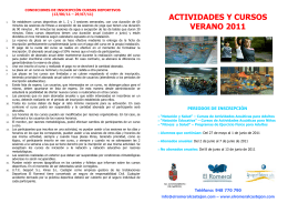 folleto publicitario cursos intensivos verano 2011