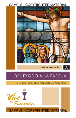 DEL ÉXODO A LA PASCUA - Living the Eucharist