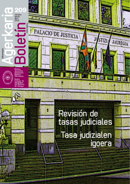 Revisión de tasas judiciales Tasa judizialen igoera