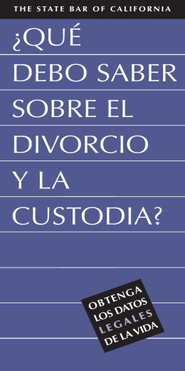 ¿qué debo saber sobre el divorcio y la custodia?