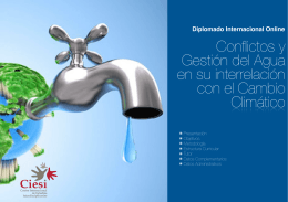 Conflictos y Gestión del Agua en su interrelación con el