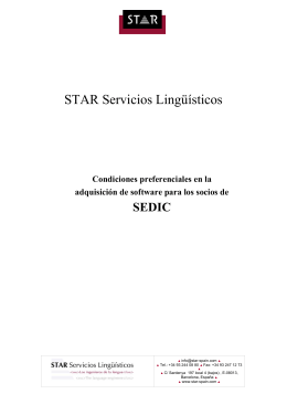 Ventajas STAR Servicios Lingüísticos para socios de SEDIC