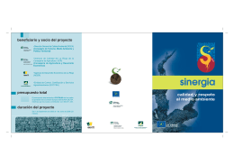 folleto A-5 para imprenta - Presentación Proyecto Life Sinergia