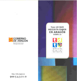 lo que necesita saber en Aragón sobre la TDT.Folleto