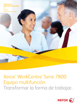 Folleto Xerox WorkCentre Series 7800