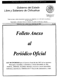 Folleto Anexo al Periódico Oficial