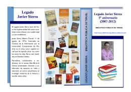 folleto Javier Sierra - Bibliotecas Públicas