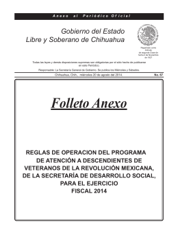 Folleto Anexo - Gobierno del Estado de Chihuahua