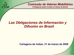 Las obligaciones de información y difusión en Brasil