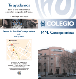 Folleto Bachillerato - Colegio Madres Concepcionistas, Madrid