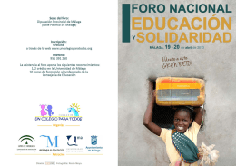 Folleto Informativo I FORO NACIONAL EDUCACIÓN Y