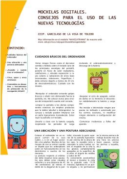 folleto tics familias mochilas - CEIP Garcilaso de la Vega Toledo